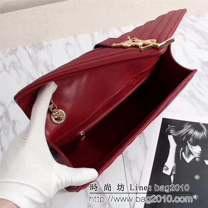 YSL聖羅蘭 經典款 互扣式金屬YSL標誌 原版南非皮肩背包 26588 YAS1017